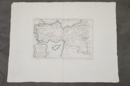 CARTE. Pour l'Expédition de CYRUS LEJEUNE et la RETRAITE DES DIX-MIL GRECS. Dressée sur XENOPHON pour l'Histoire Ancienne de Mr. ROLLIN.