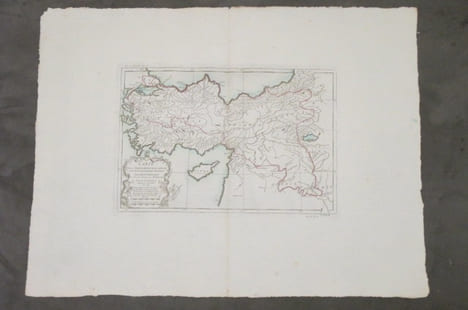 CARTE. Pour l'Expédition de CYRUS LEJEUNE et la RETRAITE DES DIX-MIL GRECS. Dressée sur XENOPHON pour l'Histoire Ancienne de Mr. ROLLIN. . Sr. ...