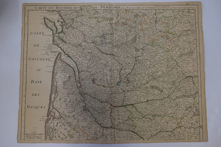 Carte du Bourdelois du Perigord et des provinces voisines. Par G. del'Isle, Premier Geographe du Roy de l'Academie Rle. des Sciences