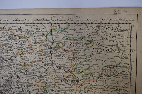 Carte du Bourdelois du Perigord et des provinces voisines. Par G. del'Isle, Premier Geographe du Roy de l'Academie Rle. des Sciences. Guillaume ...