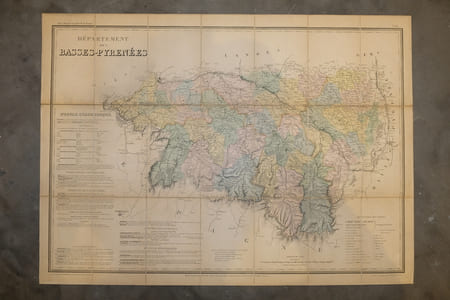 Département des Basses-Pyrénées - carte issue de l'Atlas Départemental de la France - carte n°63