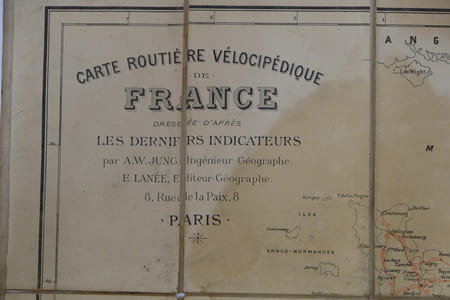Carte routière vélocipédique de France