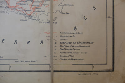 Carte routière vélocipédique de France