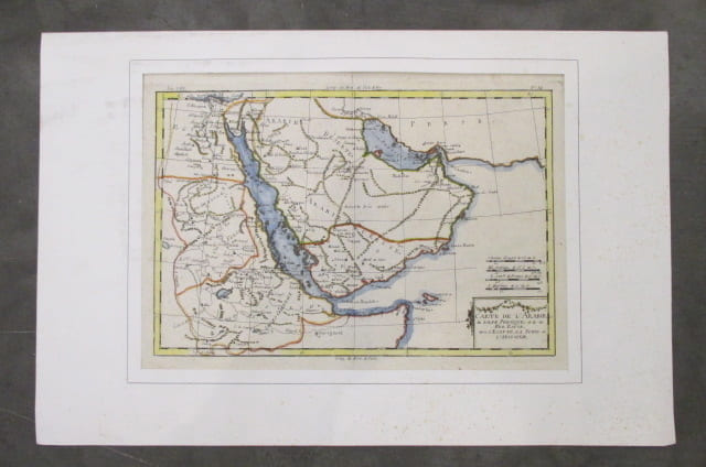 CARTE de L'ARABIE du GOLFE PRESIQUE et de la MER ROUGE avec L'EGYPTE, LA NUBIE et L'ABISSINIE.. 