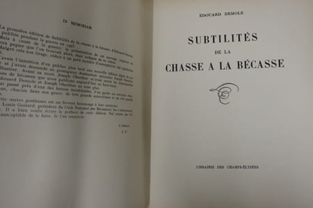 Subtilités de la chasse à la bécasse