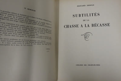 Subtilités de la chasse à la bécasse