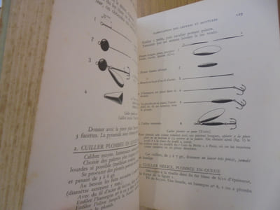 LANCER LEGER et POISSONS DE SPORT. Matériel - Fabrication des leurres - technique - pratiques - saumon - truite - brochet - perche - black-bass - chevesne - poissons blancs - organes des sens des poissons - instincts - pourquoi ça mord - eau - temps - théorie solunaire. 