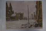 Aquarelle représentant Attigny d’André Debergue / 27-1-2019. André Debergue