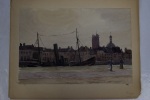 Aquarelle réprésentant Dieppe / Mai 1910 / 24 x 16 cm . André Debergue