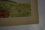 Aquarelle réprésentant Veules / Juin 1907 / 20,5 x 12,5 cm. André Debergue