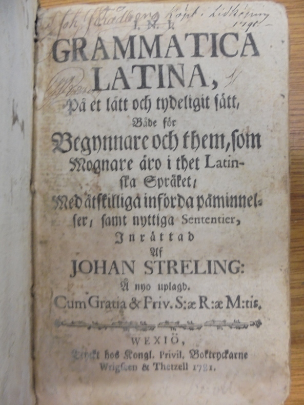 Streling, Johan - Grammatica latina, På ett lätt och tydligt särr