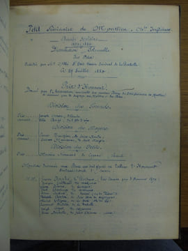 Cahier de résultats scolaires d'un enseignant, datant de 1880. Sans Auteur