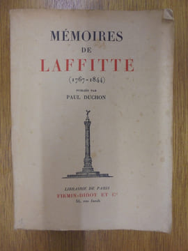 Mémoires de Laffitte (1767-1844). Duchon (Paul)