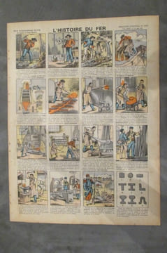 L'HISTOIRE DU FER.. Série Encyclopédique GLUCQ des Leçons de Choses Illustrées.