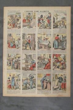 L'HISTOIRE D'UNE ALLUMETTE.. Série Encyclopédique GLUCQ des Leçons de Choses Illustrées.