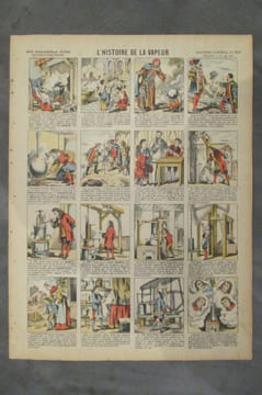 L'HISTOIRE DE LA VAPEUR.. Série Encyclopédique GLUCQ des Leçons de Choses Illustrées.