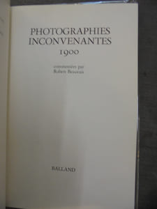 Photographies inconvenantes 1900