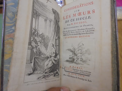 Considérations sur les moeurs de ce siècle.