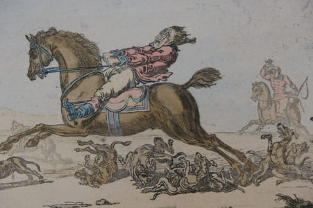 Hounds in full cry / Chien de chasse en plein cri