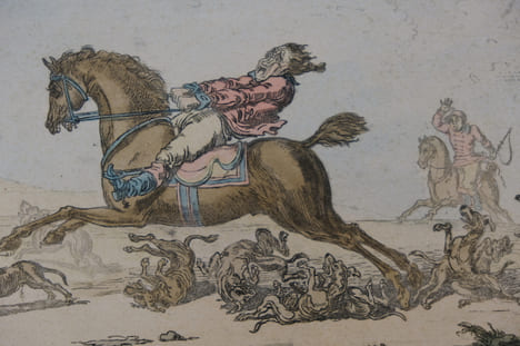 Hounds in full cry / Chien de chasse en plein cri. James Gillray (1756-1815)