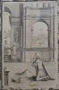 Saint Benoît priant pour qu'un tamis emprunté, qui vient d'être brisé, soit réparé.. Sébastien Leclerc (1637-1714)