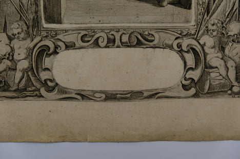 Saint Benoît fait reculer du geste un faux roi envoyé par le Roi Totila pour éprouver ses facultés de divination. Sébastien Leclerc (1637-1714)