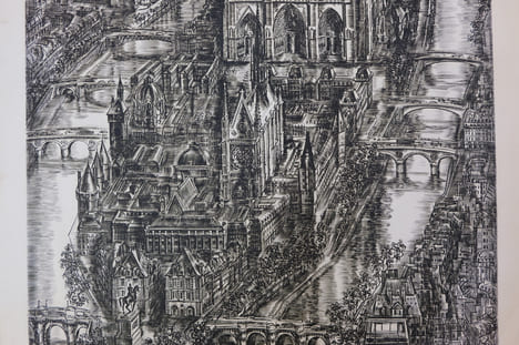 Vue sur Notre-Dame de Paris. Albert Decaris (1901-1988)