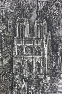 Vue sur Notre-Dame de Paris. Albert Decaris (1901-1988)