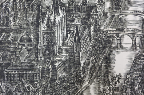 Vue sur Notre-Dame de Paris. Albert Decaris (1901-1988)
