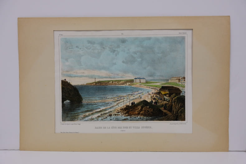 Bains de la c&ocirc;te des fous et villa Eug&eacute;nie, &agrave; Biarritz. J.Jacottet 