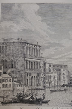 Vue sur le Grand Canal depuis la rue San Vitus.. Antonio Visentini (1688-1782)