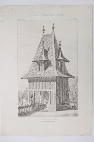 MONITEUR DES ARCHITECTES. PAVILLON DE JARDIN AUX ENVIRON DE PARIS. . Alice Sulpis