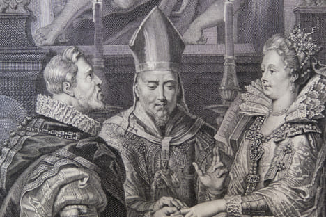 Le mariage de la Reine.. Antoine Trouvain (1640-1707)