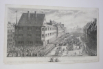 Représentation d’une place de Strasbourg vue du côté de la Porte de Saverne.Représentation d’une place de Strasbourg vue du côté de la Porte de ...