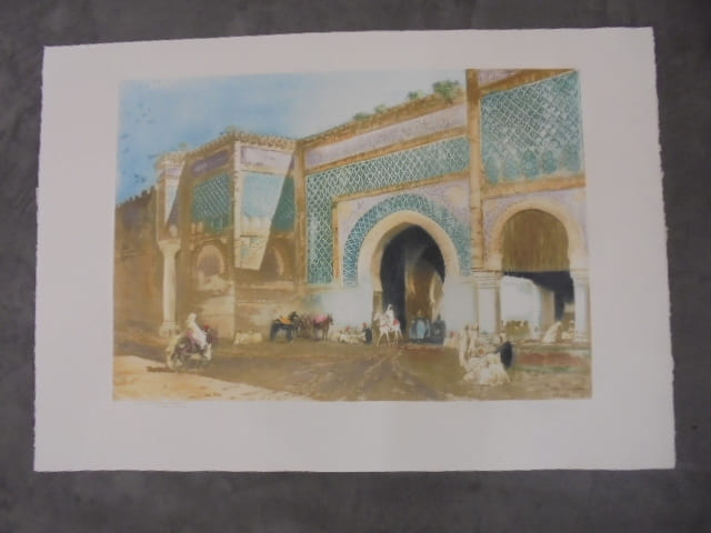 La porte Bab el Mansour L'audience du Bacha . Maurice Romberg de Vaucorbeil