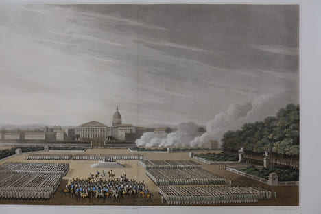 Ceremony of Tedeum by the allied armies on the square of Louis XV at Paris.
Cérémonie du Tedeum par les armées alliées sur la place Louis XV à ...