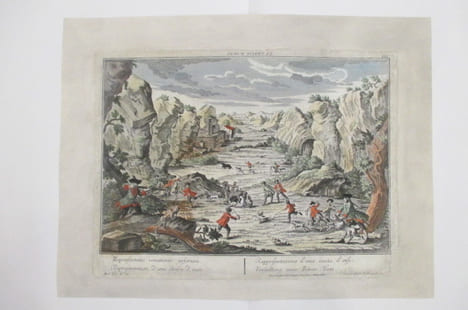 REPRESENTATION D'UNE CHASSE D'OURS. . Georg Balthafar