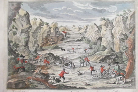 REPRESENTATION D'UNE CHASSE D'OURS.