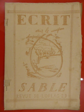 ECRIT SUR LE SABLE - REVUE ILLUSTRÉE
journal de l'Oflag II D (Poméranie) année 1941
. Divers contributeurs