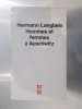 HOMMES et FEMMES à AUSCHWITZ. Hermann Langbein