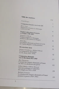 Emigrés français en Allemagne Emigrés allemands en France 1685-1945