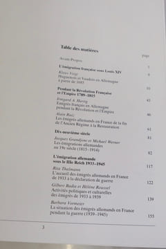 Emigrés français en Allemagne Emigrés allemands en France 1685-1945. Collectif
