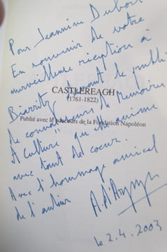 CASTLEREAGH 1761-1822 ou le défi à l'Europe de Napoléon. (avec un envoi de l'Auteur).. Antoine d'Arjuzon