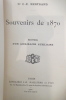SOUVENIRS DE 1870. Notes d'un aide-major auxiliaries.. Dr C.-E. Bertrand
