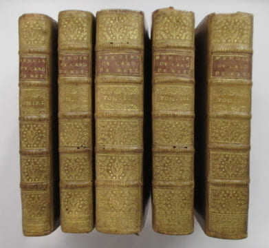MEMOIRES DE MONSIEUR LE CARDINAL DE RETZ. En 5 tomes (2 vol pour le tome 1). Second tirage après l'original.. Cardinal de Retz