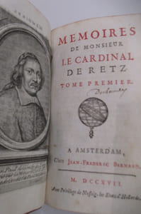MEMOIRES DE MONSIEUR LE CARDINAL DE RETZ. En 5 tomes (2 vol pour le tome 1). Second tirage après l'original.