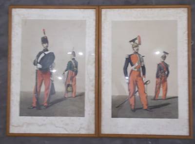 ARMEE DE LIGNE : Cuirassiers, Officiers (Grande et Petite Tenue) + Lanciers, Officiers (Grande et Petite Tenue) + Chasseurs, Soldat (Grande Tenue) et Officier (Grande Tenue) + Chasseurs à Pied, Officiers (Grande et Petite Tenue) + Hussards, Officier (Grande Tenue) et 2e Régiment (Petite Tenue) + Artillerie, Canonnier Conducteur Chevaux de Selle et de trait + Dragons, Cheval de Troupe, Soldat en Veste.
