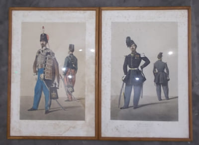 ARMEE DE LIGNE : Cuirassiers, Officiers (Grande et Petite Tenue) + Lanciers, Officiers (Grande et Petite Tenue) + Chasseurs, Soldat (Grande Tenue) et Officier (Grande Tenue) + Chasseurs à Pied, Officiers (Grande et Petite Tenue) + Hussards, Officier (Grande Tenue) et 2e Régiment (Petite Tenue) + Artillerie, Canonnier Conducteur Chevaux de Selle et de trait + Dragons, Cheval de Troupe, Soldat en Veste.
