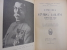 Mémoires du Général Gallieni. Défense de Paris (25 août-11 septembre 1914).. GALLIÉNI (Joseph).