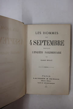 Les hommes du 4 septembre devant l'enquête parlementaire. Albert Rogat